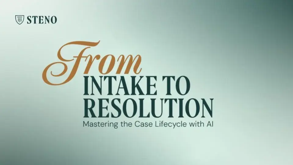 FROM INTAKE TO RESOLUTION