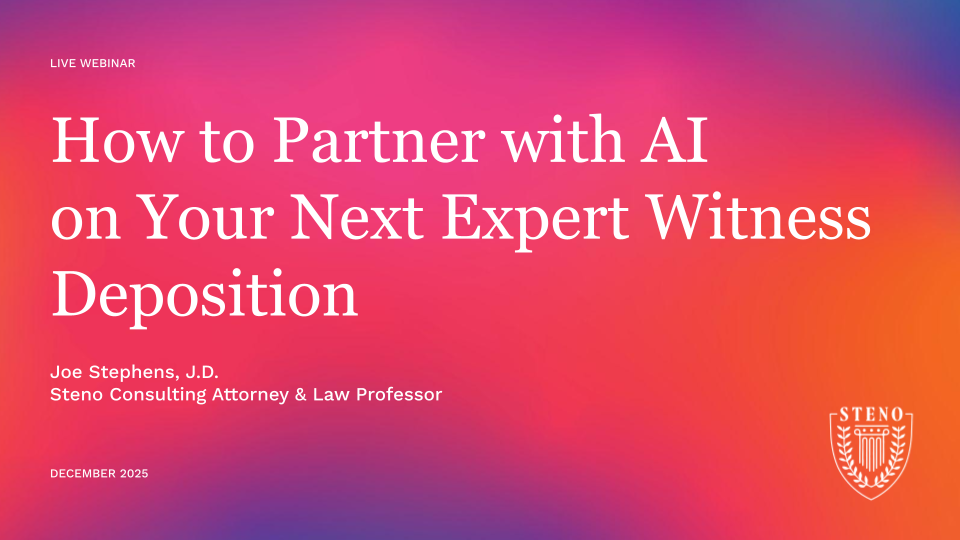 How to Partner with AI on Your Next Expert Witness Deposition